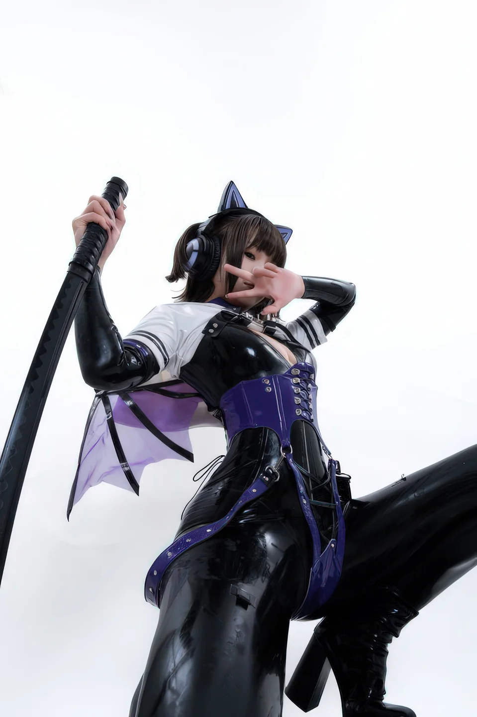 柒柒要乖哦 - No.066 白棚胶衣 [78P-231MB] tg@simisebaisi 【丝足阁】011.webp